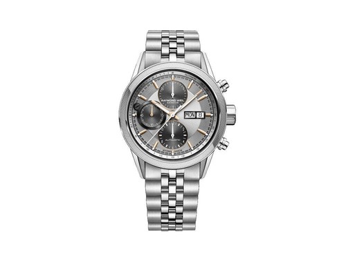 Raymond Weil Freelancer Automatic Watch, 42mm, Silver, 10 atm, 7731-ST2-65655