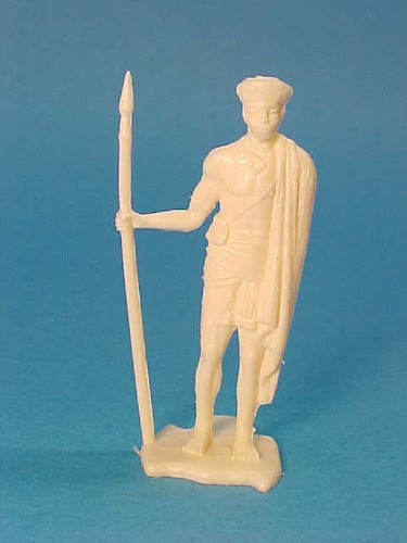 ZULU AFRICAN WARRIORS (8 different positions) CREAM UNPAINT PLASTIC TOY SOLDIER - Picture 5 of 9
