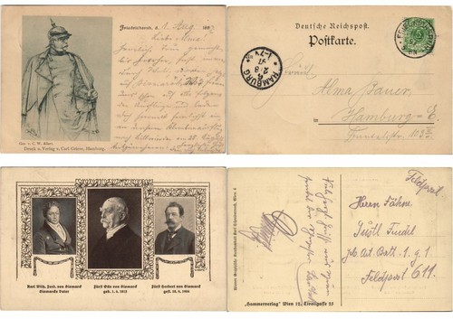 OTTO VON BISMARCKS GERMAN ROYALTY 14 Vintage Postcards Pre-1920 (L4262) - Picture 4 of 7