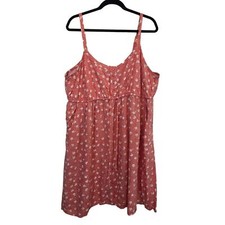 Torrid Size 4 100% Rayon Floral Coral Tank Sundress