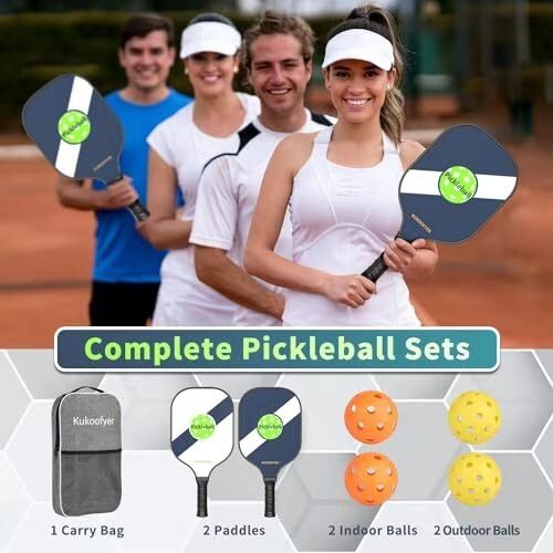 Pickleball Paddel, USAPA zugelassen Fiberglas Pickleball Paddel Griff Set, inkl - Bild 6 von 7