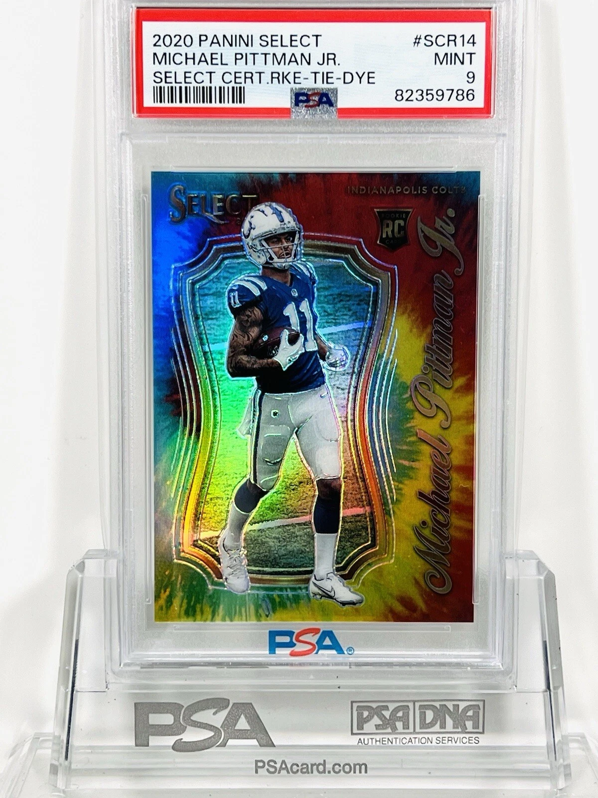 Michael Pittman Jr. Panini Select Select Certified Rookies #SCR14 Tie-Dye