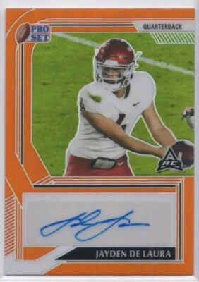 2022 Jayden De Laura Leaf Pro Set Metal Rookie Auto Orange /10