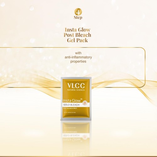 VLCC Insta Glow Gold Bleach Cream 2 Pack 2×30 gm Fairness Tan & Hair Removal Fre - Picture 3 of 10