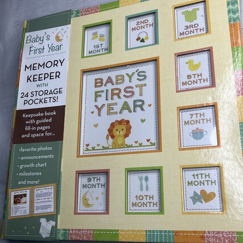 New Seasons Baby's First Year Animals Memory Scrap Photo Book Album 12" 7653402