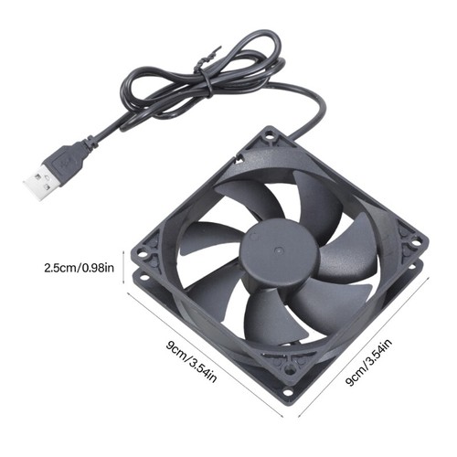 5V USB 90mm Cabinet Cooling Fan Waterproof Housing For Networking Equipment - Afbeelding 8 van 8