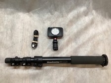 Manfrotto 680B Monopod With Manfrotto 8 LED LUMIMUSE Light IMMACULATE