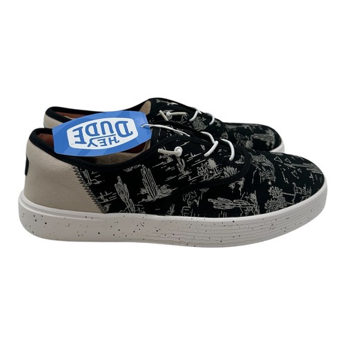 Hey Dude Conway M Wüstenschuhe Herren Größe 10 Schwarz Slipper Halbschuhe Cowboy Western