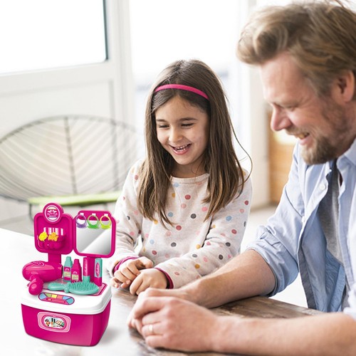 Hair Salon Toys for Girls 19 Pcs Pretend Play Hair Styling Toy Set for Kids Gift - Picture 5 of 9