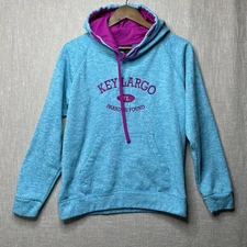 Isaacs Designs Teens Hoodie Sweatshirt S Blue Pullover Key Largo Paradise Found