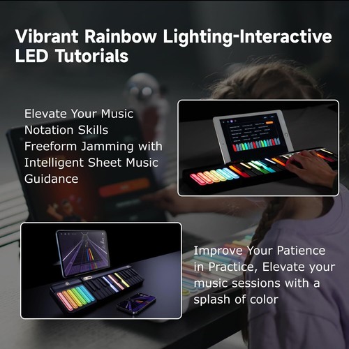 PopuPiano Smart Portable Piano LED Light 29-key Music Password Keyboard Piano - Picture 11 of 18