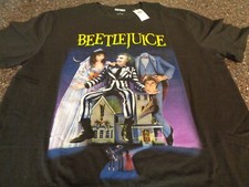 Beetlejuice T-Shirt Adult Large SS Black Unisex Brand New NWT