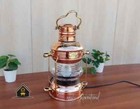 Brass Copper electric Anchor ship lamp-Leed Burton hanging lantern-Nautical 14"