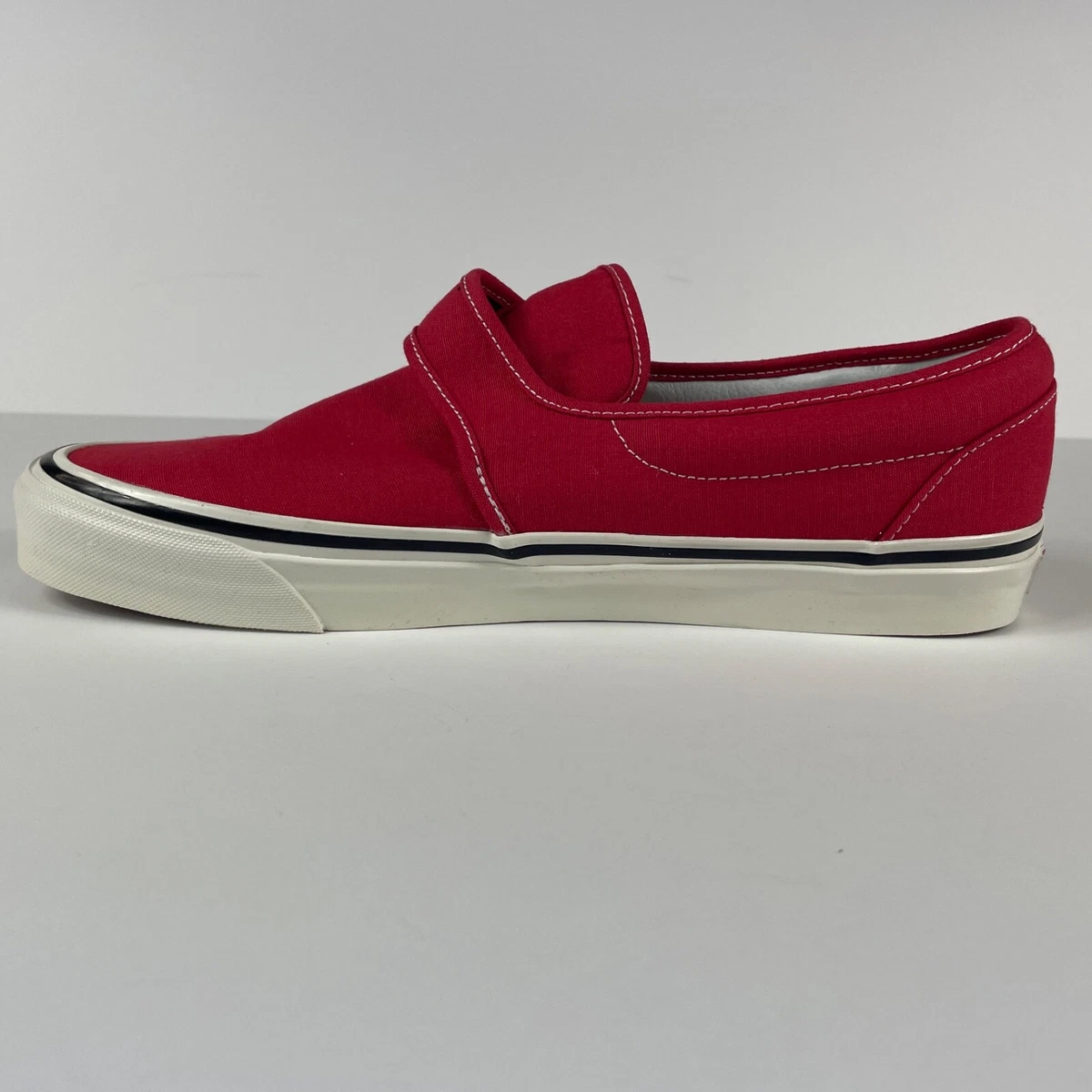 VANS Shoes Mens 13 Slip On 47 V DX Anaheim Factory OG Red White Sneakers