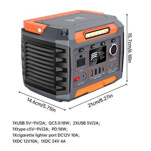 Portable Power Bank 300W 288Wh AC DC USB Camping Hiking External Battery Charger - Picture 13 of 13
