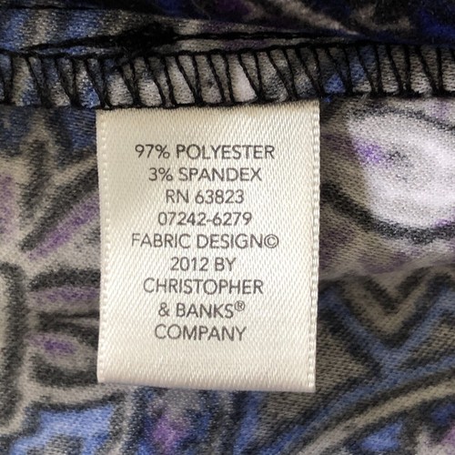 Christopher & banks Zippered Lightweight Jacket Stretch Floral Paisley Size S - Picture 14 of 17