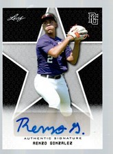 2020 Leaf Perfect Game National Showcase Auto Black #BARG3 Renzo Gonzalez /50