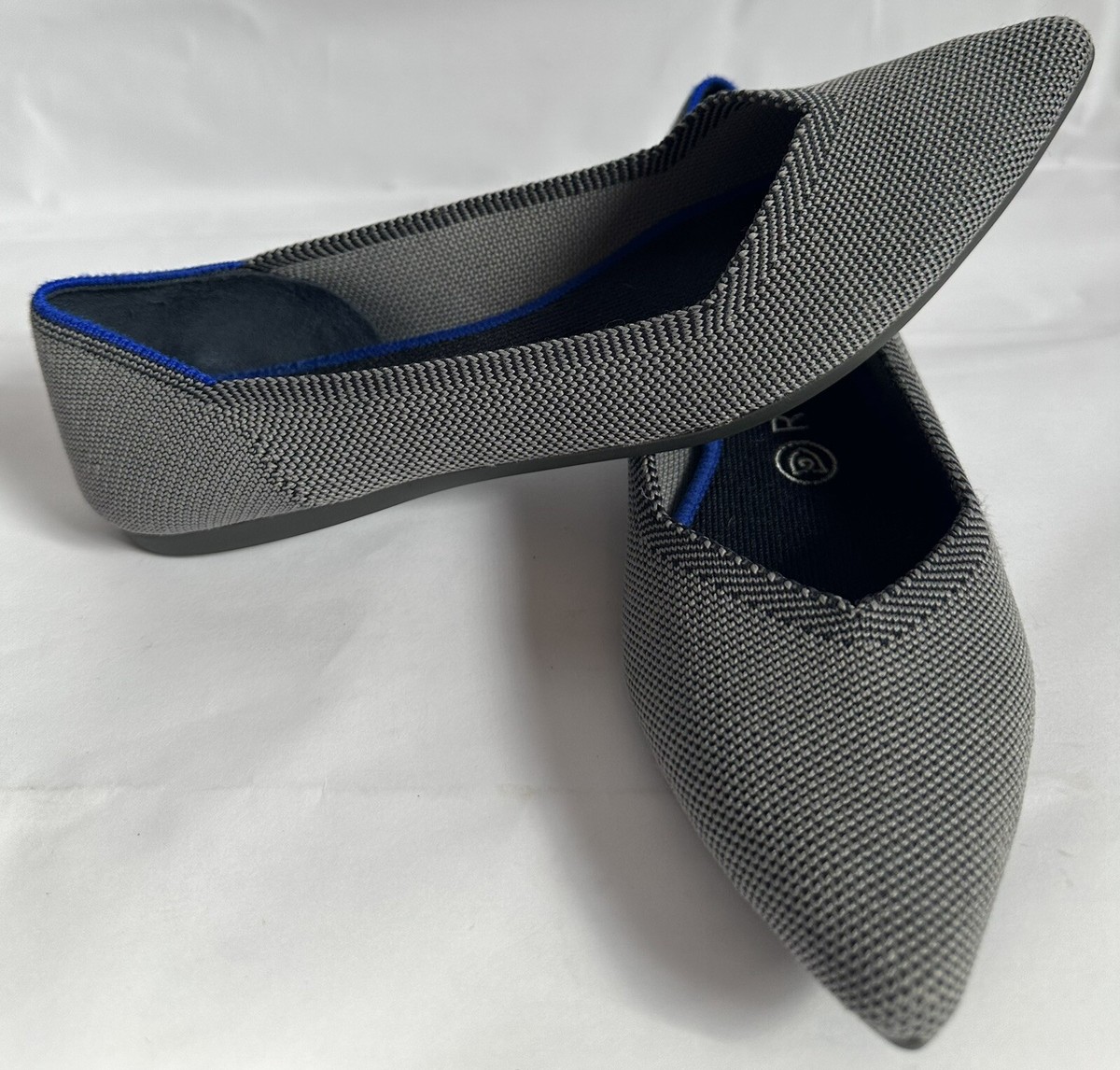 Rothy\'s Gray The Flat Heathered Grey Shoes Rothys The Point Heathered Grey Flat Shoes Women main image 4