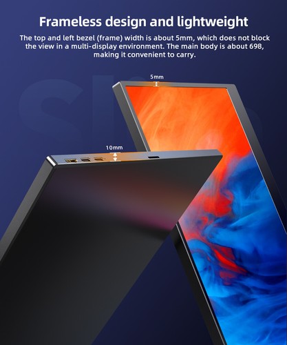 15.6" 1080P Portable Monitor Touchscreen HDR FreeSync External Computer Laptop - Picture 11 of 12