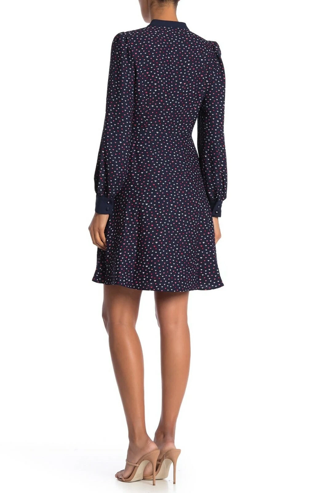 Abito New Kate Spade New York labbra crepe manica lunga taglia 00