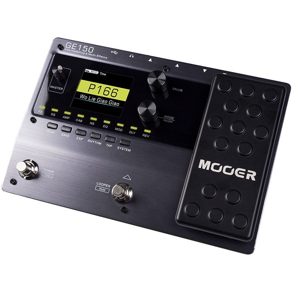 Мультиэффектный электрогитара Mooer GE 150 Effektgerät Gitarreneffekt Effekt Gitarr