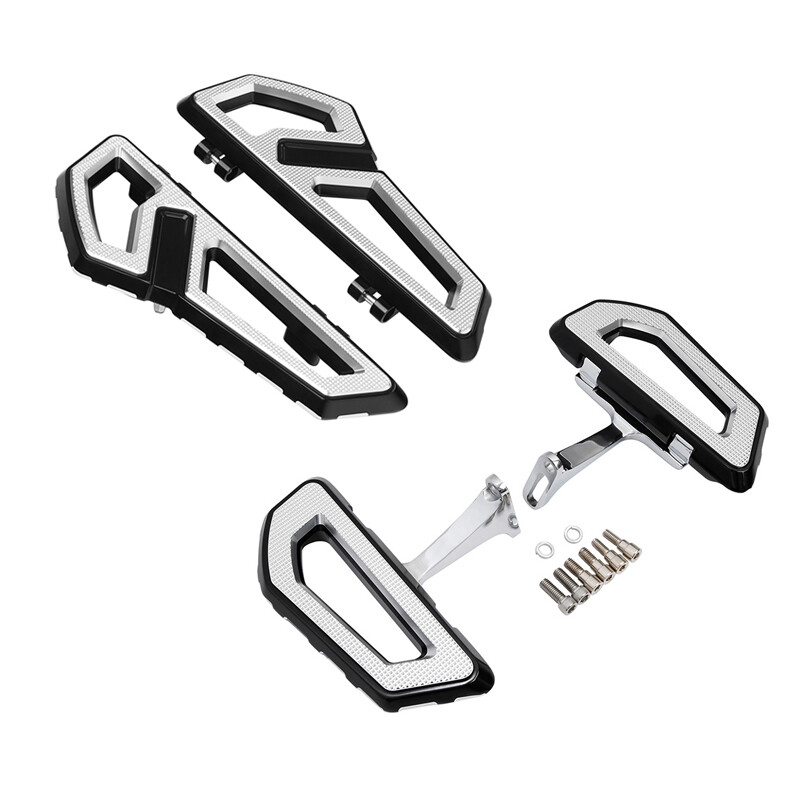 Rider & Passenger Floorboards Footboards Kit Fit For Harley