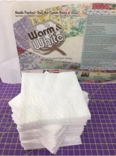 X-Large CUSTOM Cut (25) 13"-16" Pre-Cut Squares WARM & White Cotton Batting