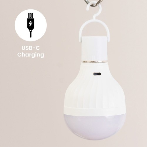 LED Rechargeable Light Bulb ES E27 Timer Function Dimmable Warm Cool Bright USB - Picture 2 of 11