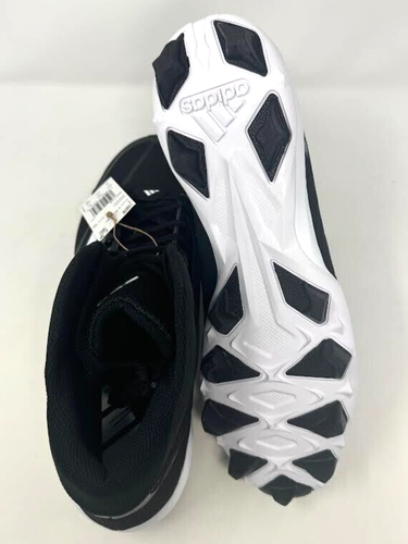 ADIDAS ' ICON 8 MID ' BASEBALL CLEATS ' BLACK/WHITE ' MENS SIZE 13 - 第 5/5 張圖片