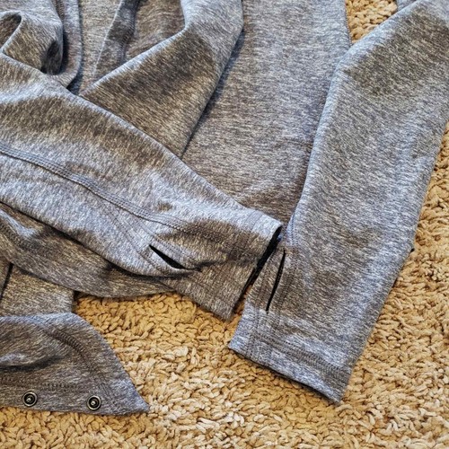 Ivivva fours a charm wrap cardigan long sleeve grey girls 8 - Picture 2 of 7