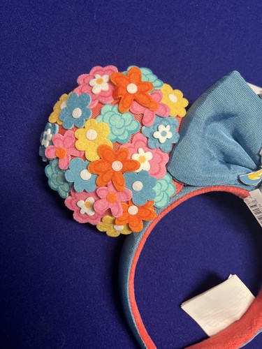 2023 Disney Parks Daisy Duck Floral Minnie Mickey Mouse Ear Headband NEW - Picture 2 of 7