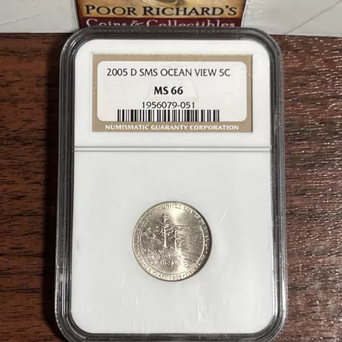 2005D SMS Ocean View 5C NGC Certified MS66 Gem BU SN1065