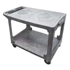 Carro utilitario móvil 2 estantes 500 lb capacidad carro de servicio móvil 25" x 42"