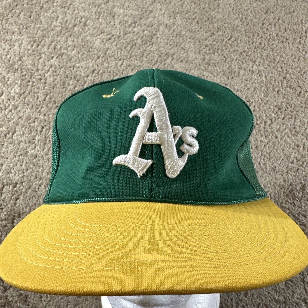 Vtg Oakland A's Trucker Hat Cap Men Green Snapback Sports Specialties 80s  Younga