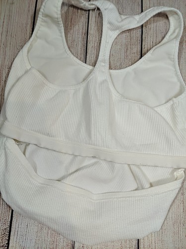 FREE PEOPLE MOVEMENT Women's Ribbed White Tank Top Athletic Cut Out Back Size XS - Picture 6 of 6