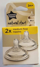 Tommee Tippee Natural Start Medium Flow Baby Bottle Nipples - 2pk