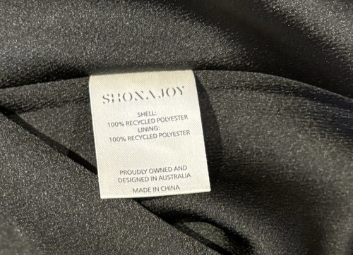 Shona Joy Midi Black Dress Size AU 6 US 2 Ruched Bodice Onyx Formal BNWT RRP$295 - Picture 9 of 9