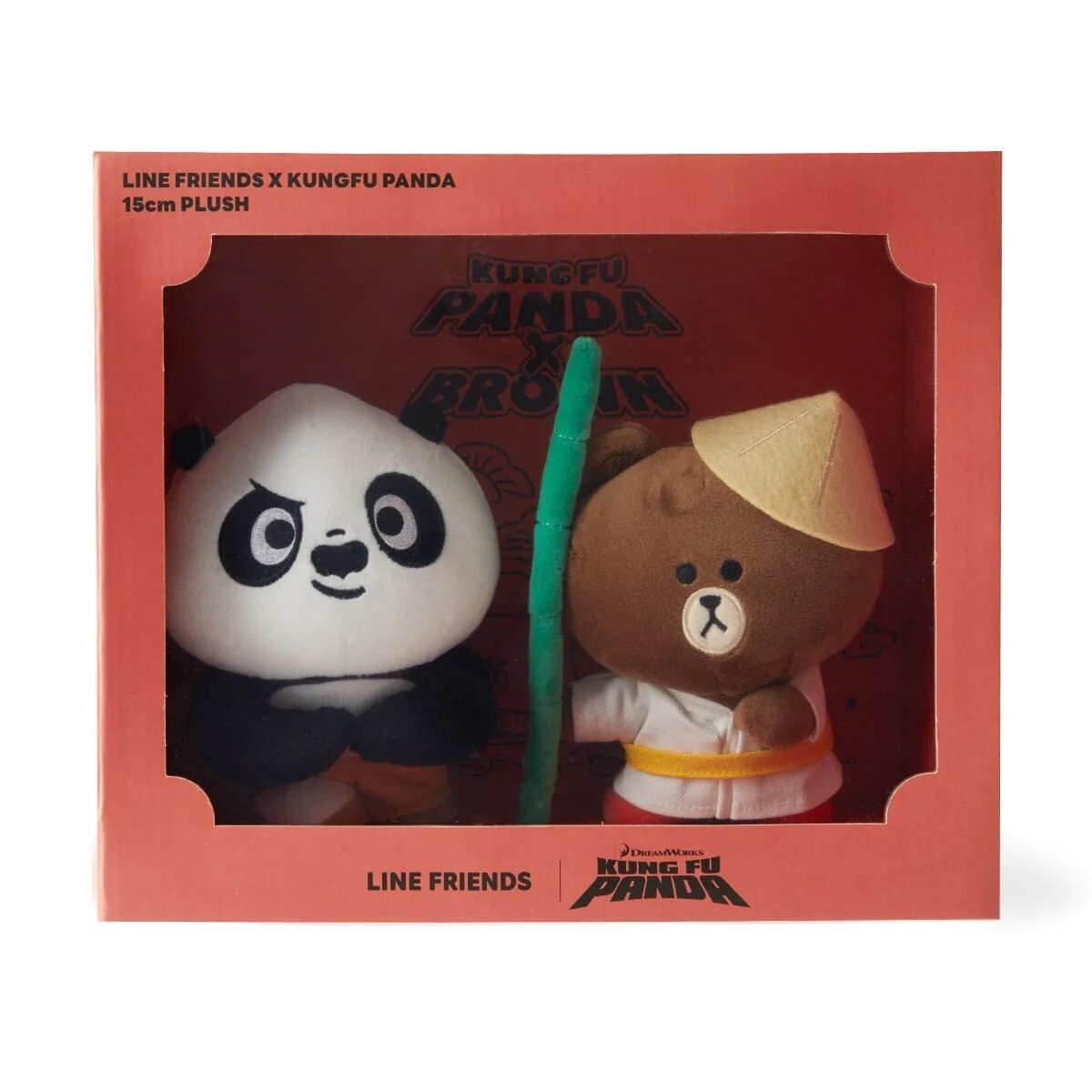 LINE FRIENDS x KUNG FU PANDA BROWN & PO Mini Standing Doll Set