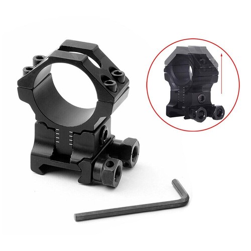 1"30mm Adjustable Height Rifle Scope Mount Rings 11mm-20mm Dovetail Riser Base - Picture 13 of 17