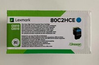 Original Lexmark 80C2HCE 802HCE 802H2 802Hc Cyan Lexmark CX510 CX410 Ovp