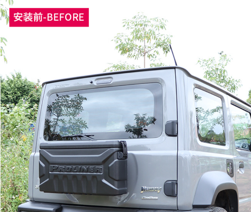 Fits for Suzuki Jimny JB74 2019+ ABS Matte Black Rear Roof Spoiler Wing Trim - Picture 6 of 7
