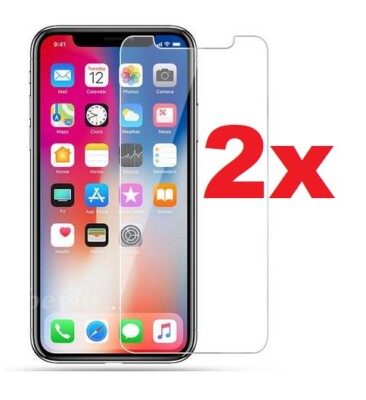 2x Display Schutz Glas für iPhone X / 11 Pro Folie 9H Premium Screen Protector