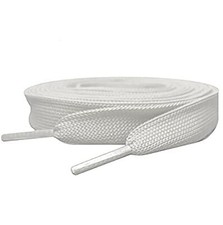 Replacement Shoelaces for Alexander Mcqueen Sneakers Unwaxed flat laces White