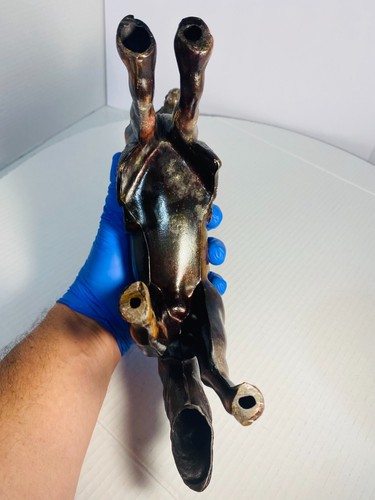 VTG 1950s Cast Pot Metal Horse Carnival Prize Toy Souvenir Copper Tone 10" Tall - Picture 24 of 24