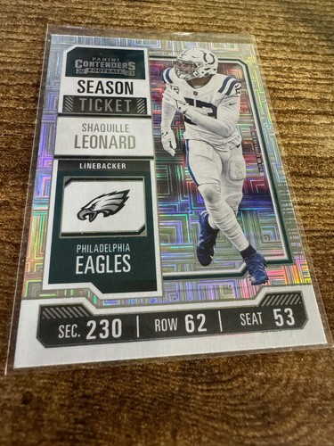 2023 Panini Contenders Season Ticket Mojo SHAQUILLE LEONARD #45 EAGLES - Picture 5 of 6