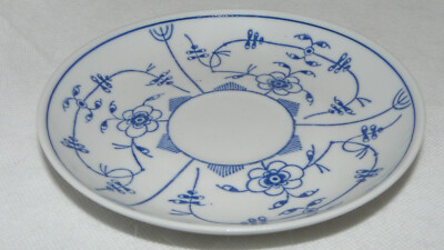 Kalk Eisenberg indisch blau Strohmuster Antiqua Untertasse 14 cm