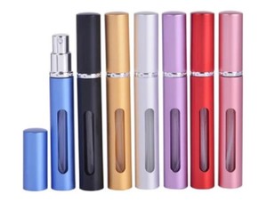 5ml Mini Refillable Travel Portable Perfume Atomizer Bottle Spray Pump Case