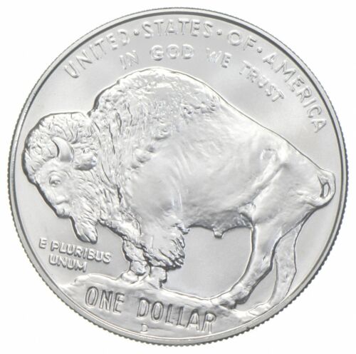 2001 Unc Buffalo Commemorative Silver Dollar $1 - Picture 2 of 3