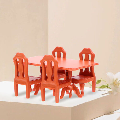 1 Set/5pcs Dollhouse Furnitures Mini Tables and Chairs for Kids Playing - Picture 10 of 12