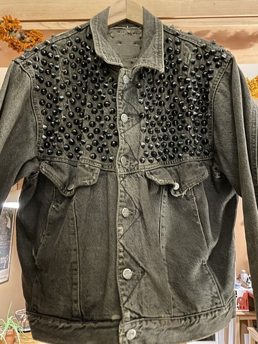 Vintage Studded Denim Punk Jacket 